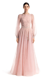 open back embellished dress Faviana Beaded V-Neck Open Back Prom Dress 11270 Silver/Nude / 0