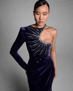 express blue velvet dress Express Blue Crushed Velvet Mini Slip Dress Women's Size Large NWT